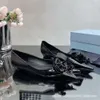 2023 Summer Small White Flower Pointed Cat Heel High Heels grunt Origami Paper Boat Fairy Style Thick Heel Shoes58