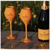 Verres à vin Verres à vin 6pcs Veuve Yellow Label Polycarbonate Clicquot Flûtes à champagne Coupes Wisky Cups6361734 Drop Delivery Home Dhdjq