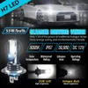 New 2pcs 12V 24V H7 LED Headlight Car Super Bright High Low Beam Fog Bulbs 30000LM 6000K White IP67 Auto Lighting