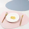 Pillow Daily Home European Style Leather Placemat Triangle Egg Type Heat Mat Durable Stain Proof Waterproof Table Bowl