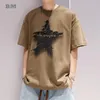 T-shirts masculins T-shirt de hip hop de mode coréen Clothing Streetwear Couple Imprimerie courte Summer Kpop Tops surdimension