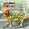 Dog Apparel Cute Waterproof Coat Rain Clothes Hoodie Pattern Raincoat Large Capa De Chuva Puppy Jumpsuit Roupas Pet 80B0004