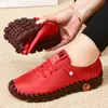 Sandaler sneaker skor plattform loafers snörning läder platt slip på våren avslappnad mamma sko mujer zapatos chaussure femme 230417