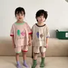 Комплект одежды Milancel Summer Kids Clothing Set Firt Firt и Shorts 2 PCS Boys Complet Casual для девочек набор 230417