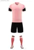 Samlingsbara barn Personlig fotbollströja Set Custom Polyester Soccer Uniform Breatab Football Training Wear för män Q231118