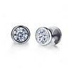 Retro Men Women Stud Earrings Designer Stylish Cubic Zirconia Earring Stainless Steel Ear Jewelry Gifts for Male Female