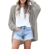 Damesbreien T Tees 2023 Herfst- en wintertrui Europeaan Amerikaanse mode dames Cardigan Long-mouwen Hollow Mohair Coat