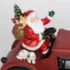 Christmas Decorations Musical and Story Telling Cute Santa Tractor Decoration for Kid Children Room Table Top fireplace Desk Indoor Use 231117