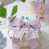 Geschenkwikkeling Handgemaakte bamboe wevende doos bruidsmeisje bruiloft snoepverpakkingen dozen baby shower gunsten feestbenodigdheden groothandel