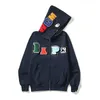 ファッションY2Kフーディーデザイナーセーターかわいいサメ/ベアスタイル特大のレタープリント2023 New Arivval Full Zip Up Camジャケットフード付きカーディガン10色卸売