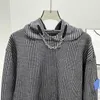 Damenpullover Designermantel Herren und Damen 2023 Herbst/Winter Neuer lässiger einfacher Plaid-Ketten-Kapuzenpullover 0868