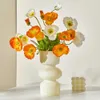 Vases Nordic decor vases table decorative colored Transparent glass vase living room desk bookshelf Dried flower vase decoration home Y23