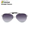 Solglasögon Jackjad 2020 Fashion Rimless Aviation Titanium Polariserade solglasögon Ultralight Driving Design Sun Glasses Oculos de Sol Q231120