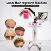 Machine laser à diode LED anti-perte de cheveux 650 nm, forte performance, régénération de la repousse des cheveux, détection de la santé du cuir chevelu, équipement de beauté 5 en 1