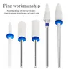 Ceramic Milling Cutter Manicure Nail Drill Bits Electric Nail Files Blue Grinding Bits Mills Cutter Burr Accessories gel Remove Nail ToolsNail Drill Accessories