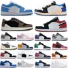 Jumpman 1 Low Low Mens Basketball Shoes Chicago Cyber ​​Cyber ​​محطمة اللوحة الخلفية UNC 1S Cactus Jack Bred Toe Men Women Travels Swatch Switch Sneakers Prapment