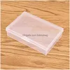 Opbergdozen Bins transparante plastic doos Clear Square sieraden Visitekaartje 9,2x6x2cm LX2821 Drop Delivery Home Garden Huiskee DHHCD