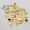 Bag Parts Accessories 1-5 sets 2 colors 36*28mm gold chrome durable rectangle a set of lock for woman handbag with eyelets key lock purse accessories 230418