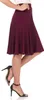 Rekucci Women's Ease into Comfort Flared Knee Length Knit Skirt