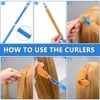 Haarrollers 12 stuks Heatless Curler Geen warmte Zachte krullen Curling Rod Roller Sticks Perm Staven Wave Formers Styling Tools 231113