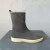 Botas cortas de invierno 2023 para hombre, punta redonda plana con diseño de piel auténtica, botines informales a la moda