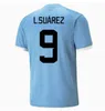 jogador fãs versão 2023 Uruguai Soccer Jersey D.NUNEZ 22/23 L.SUAREZ E.CAVANI N.DE LA CRUZ camisa da seleção nacional G.DE ARRASCAETA F.VALVERDE R.BENTANCUR Uniforme de futebol