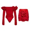 Women's Swimwear 2023 Fashion 3D Flower Cutout Swimsuit and Skirt Summer Women Beachwear Bathing Suit 231117