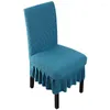 Housses de chaise Super doux velours tissu jupe Style couverture élastique Spandex cuisine/mariage Restaurant