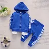 Set di abbigliamento Primavera bambino maglione casual bambini ragazzi ragazze giacca di cotone cerniera pantaloni 2 pezzi / set bambini vestito per il tempo libero sport abbigliamento per bambini