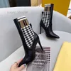 Women Designer Boots Silhouette Ankle Boot martin booties Stretch High Heel Sneaker Winter womens shoes chelsea Motorcycle Riding Woman Martin