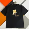 T-shirt da donna firmata tee 2023 estate di lusso nuovissima a maniche corte in puro cotone lettering creativo stampa casual abbinata a camicette da uomo e da donna