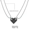 Pendentif Colliers 2 pièces coeur brique Couples amour collier pour amoureux femmes hommes Lego éléments amis colliers saint valentin cadeau bijoux Z0417