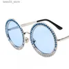 Lunettes de soleil surdimensionnées pour femmes, grandes lunettes de soleil roses avec pierres de cristal colorées, lunettes de soleil de styliste extra mode, monture transparente Q231120