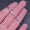 Chains 1Meter/Lot Stainless Steel Jesus Christian Cross Charms Link Chain Handmade Women Necklaces Choker Anklet Jewelry Making