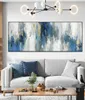 Pinturas a óleo abstratas modernas impressas em tela, nórdico, azul, arte de parede, pôsteres de tela para sala de estar, decoração de parede de casa 4913861
