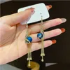 Dangle & Chandelier Fashion Geometric Tassel Earring Blue Deer Crystal Drop Earrings For Woman Girls Elegant Jewelry Accesso Dhgarden Otnov