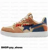 En bad Ape Court Sta storlek 12 Sneakers Shoes US12 Herrtränare Kvinnor Casual A Bathing Ape Bapeing SK8 STA CAMOUFLAGE US 12 Designer 46 Bapestar Running Blue