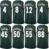 Imprimer Basketball Jrue Holiday Jerseys 4 City Svi Mykhailiuk 50 Neemias Queta 88 Oshae Brissett 12 Dalano Banton 45 Sam Hauser 30 Statement Noir Vert Blanc Hommes Enfants