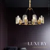 Skandinavisk lyxig sovrum LED -ljuskrona matsal kreativ belysningslampa dekoration enkel hotellklubb kristallkronor