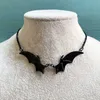 Anhänger Halskette Goth Vampire Vintage Fledermaus Wings Pendant Choker Halskette Weihnachten Hexengeschenk für Frauen Beste Freunde Neue Modeschmuck Z0417