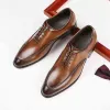 HBP Dress Shoes Business Dress Leather Shoes Men's British Style Youth Office Gentlemen's Oxford Derby
