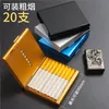 Rökande rör 20 Pack Cigarettpaket, vikbara och vikbara, kreativa aluminiumlegeringscigarettpaket
