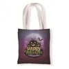 Geschenkomschakeling canvas tas Halloween mode enkele schouderliteratuur en kunstomgeving bescherming boodschappentassen vrijetijdspocker verandert pompoen