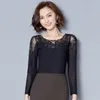 Женские блузки с длинным рукавом кружевная рубашка женские рубашки черные топы Blusas Mujer de Moda 2023 Chemise Femme Plus Size Clothing