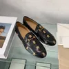 Mocasines TopClassic Horsebit de cuero con cierre de caballo de metal, zapatos de mujer, zapatos de vestir, Italia, letra de impresión perezosa, zapatos planos casuales, zapatillas de diseñador, zapatillas de lana de lujo