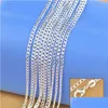 Chains New Factory Sale 10Pcs 16-30 Genuine Solid 925 Sterling Sier Fashion Curb Necklace Chain Jewelry With Lobster Clasps Drop Deliv Dhorp