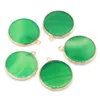 27x31mm jade redonda pendente de pedra natural artesanato jóias que fabricam acessórios de brinco de colar de colar de diy decoração de festas de charme para festas