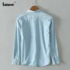 Men's Jackets Harajuku Fashion Demin Blouse Sexy Basic Top Men Lepal Collar Shirt Clothing Latest Casual Jean Shirt Blusa Plus size S-4XL 231118