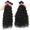 Hair Bulks Natural Wave Bundles With Closure Brazilian Weave 3 4 Human 231113