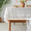 Table Cloth Nordic White Embroidery Cotton Tablecloth For Dining Kitchen Home Decor French Style Lace Coffee Tea Cover Mantel Mesa